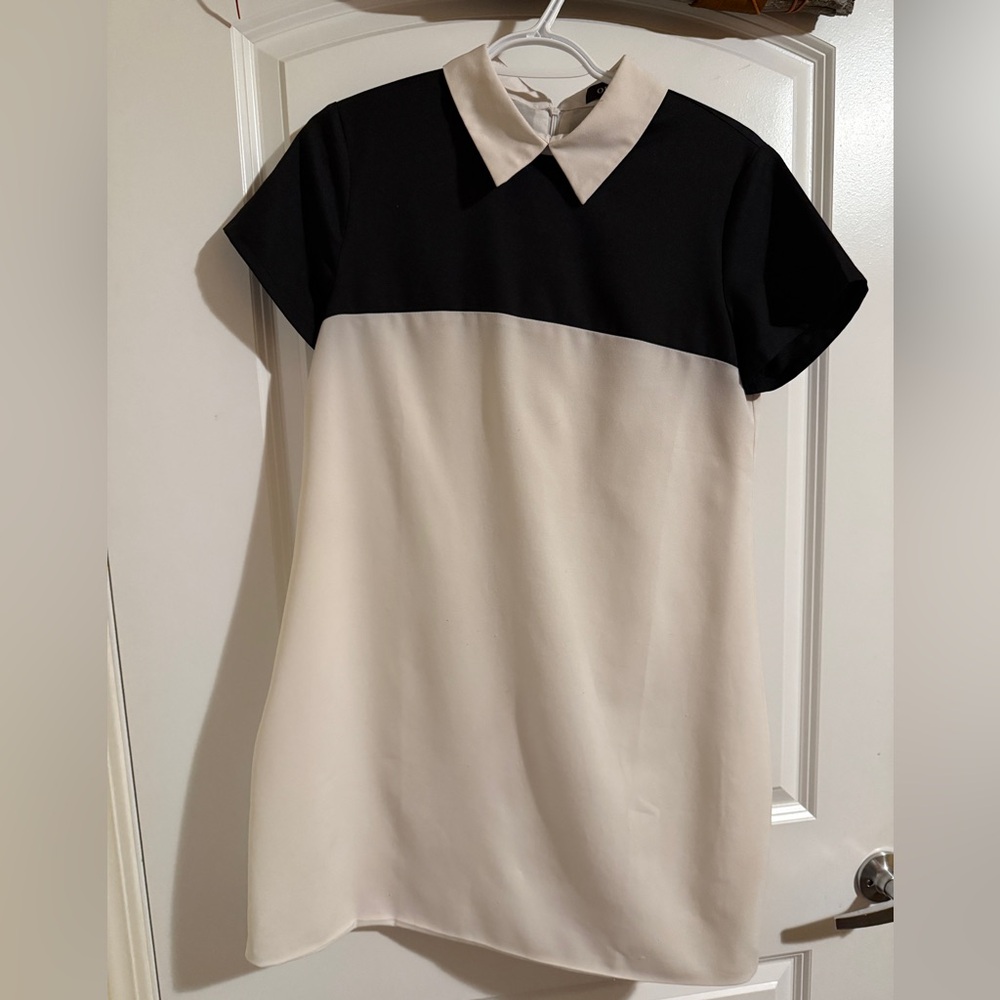 Elegant Black and Cream Women's Top